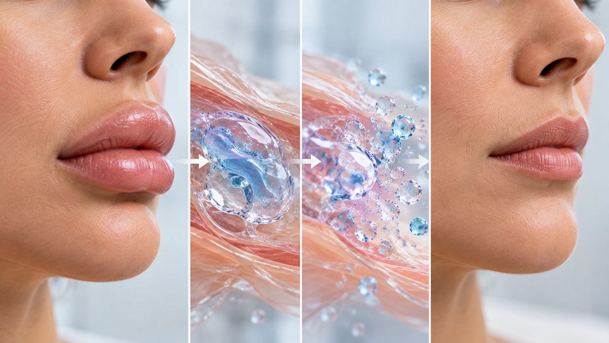 Hyaluronidase and hyaluronic acid filler dissolving illustration for UK aesthetic practitioners