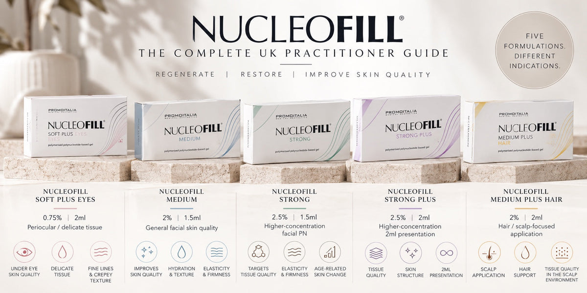Nucleofill Soft Plus Eyes, Medium, Strong, Strong Plus and Medium Plus Hair UK practitioner guide