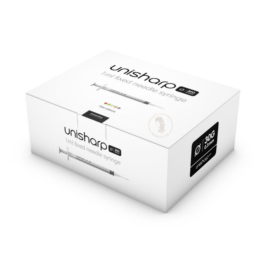 Unisharp 1ml 27g 0.4mm Fixed Needle Syringe (WHITE) - 10pcs