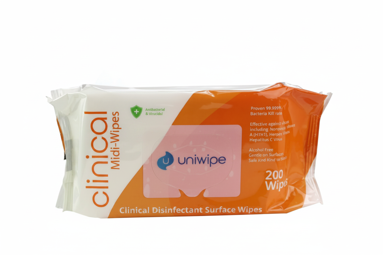 Uniwipe Clinical Disinfectant Midi-Wipes - 100pcs