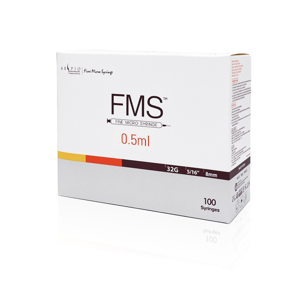 FMS Micro Syringe 32G 0.5ml (Box of 100)