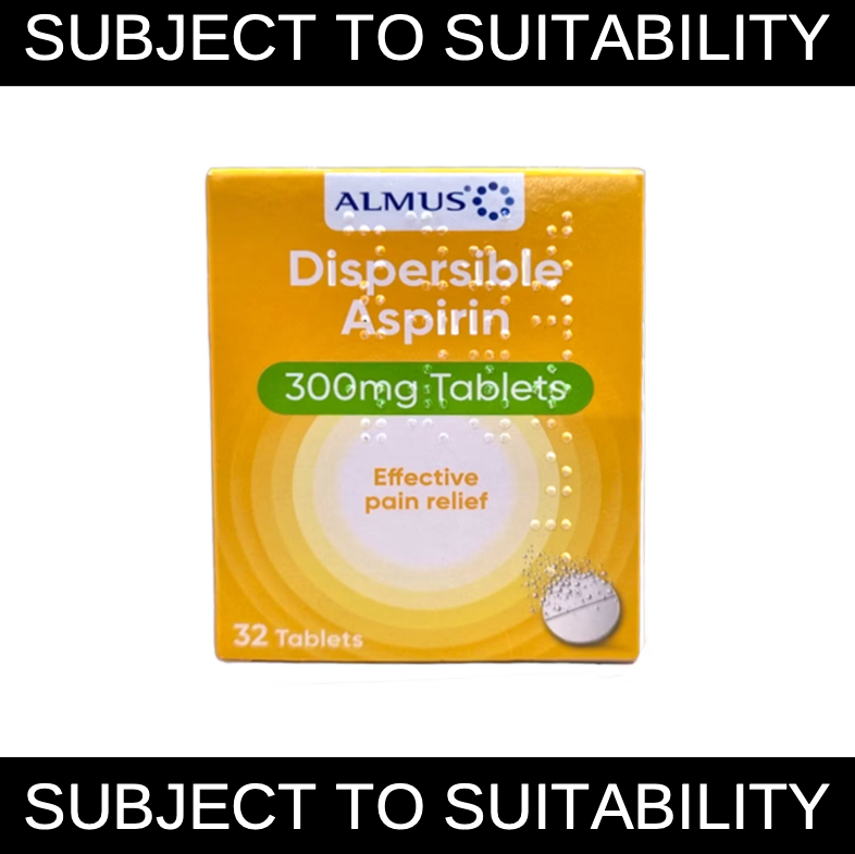 Aspirin Dispersible Tablets 300mg (32) Short dated 03/26