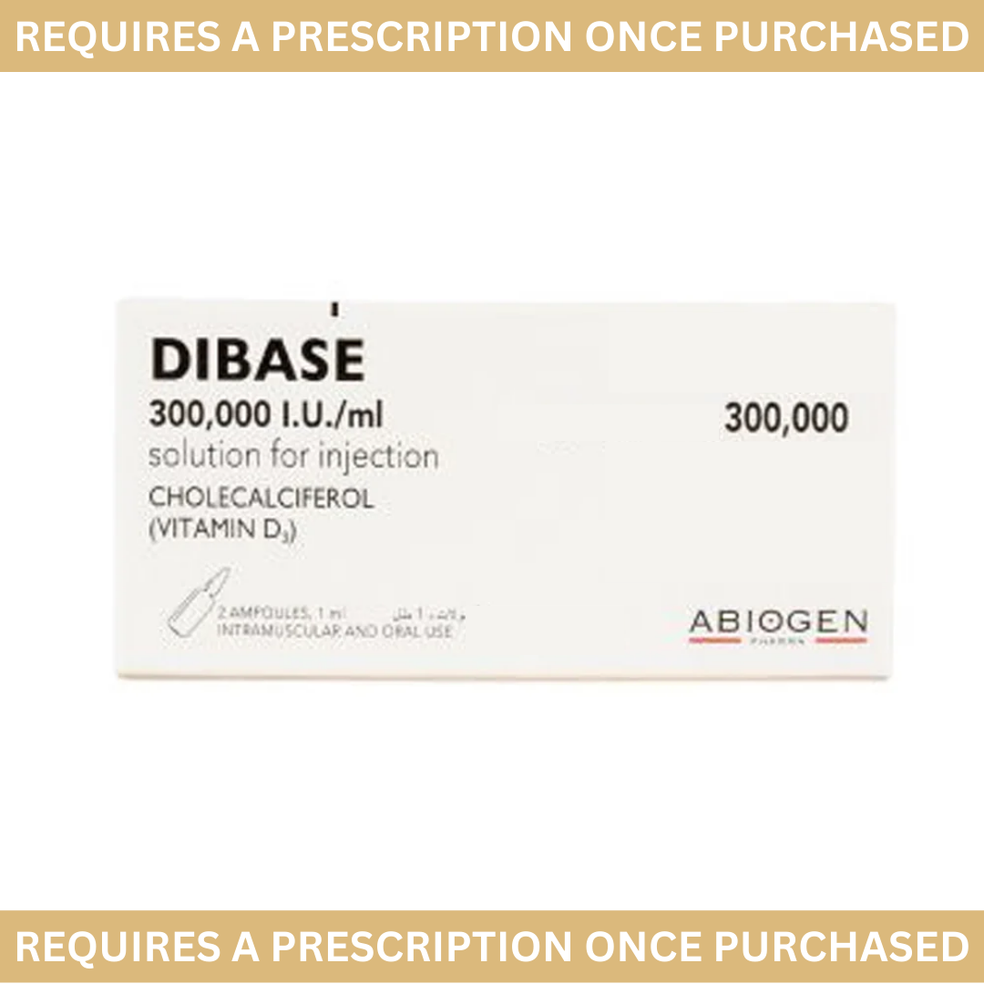 Vitamin D3 (Cholecalciferol) Dibase 300,000IU/ml Solution for Injection Vial x2