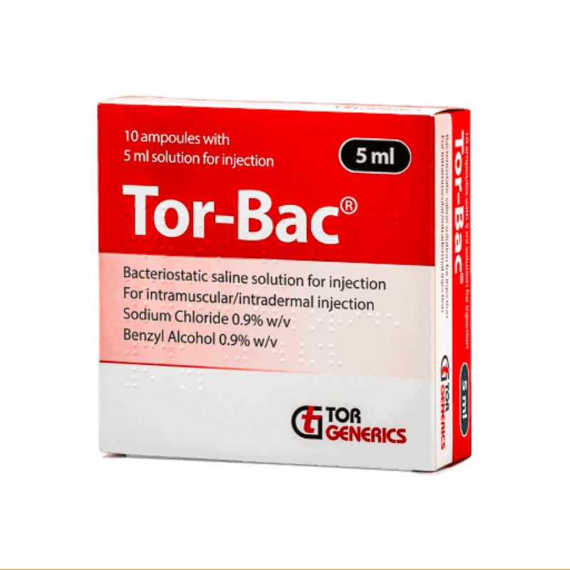 TOR-BAC Bacteriostatic Sodium Chloride Ampoules Solution