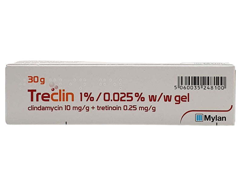 Treclin 1%/0.025% w/w gel (Clindamycin 10mg/g + Tretinoin 0.25mg/g) 30g